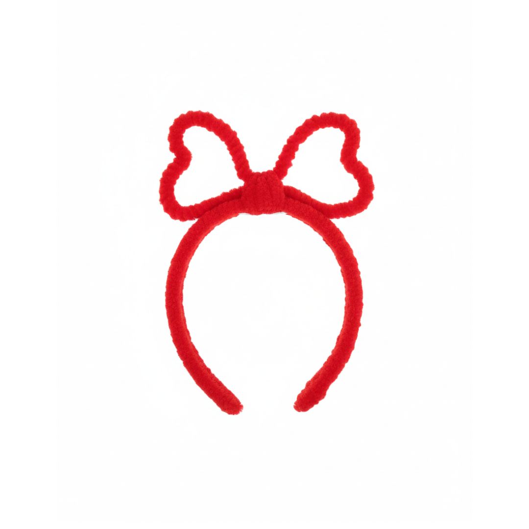 Heart-Shaped Plush Headband – Soft & Playful Style